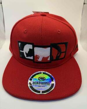 NWT Ecko Unltd. Men's Red Snapback Hat Embroidered Rhino Box Logo
